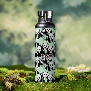 Bouteille D'eau Panda Bears Motif graphique Personnalisé