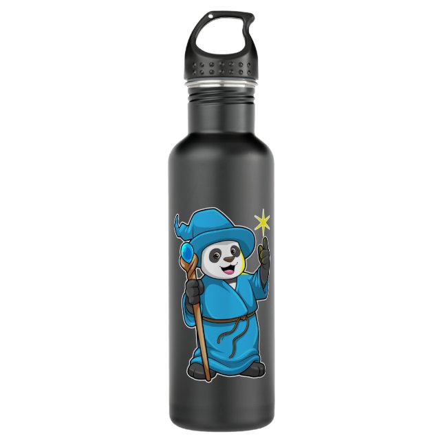 Bouteille D'eau Panda comme Assistant avec baguette magique (Devant)