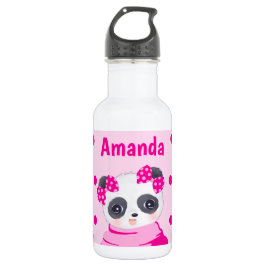 Bouteille D'eau Panda Girl rose