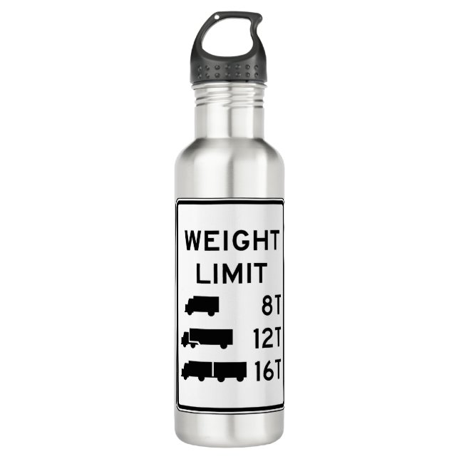 Bouteille D'eau Panneau routier Limite de poids du camion (Devant)