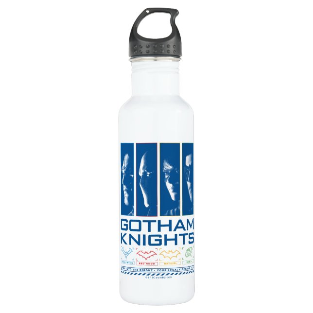 Bouteille D'eau Panneaux de visage Gotham Knights (Devant)