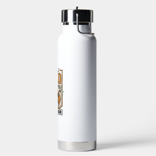 Bouteille D'eau Papa Beagle alimenté par le café et le maillot de