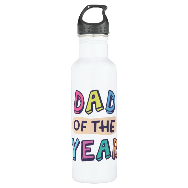 Bouteille D'eau Papa de l'année (Devant)