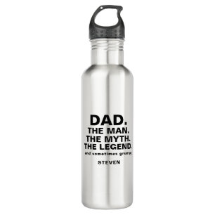 Bouteille D'eau Papa Homme Mythe Légende Drôle Citation Personna