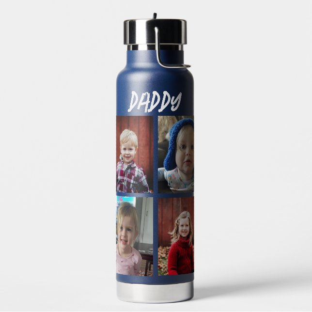 Bouteille D'eau Papa personnalisé | Photos pour enfants (Gym)