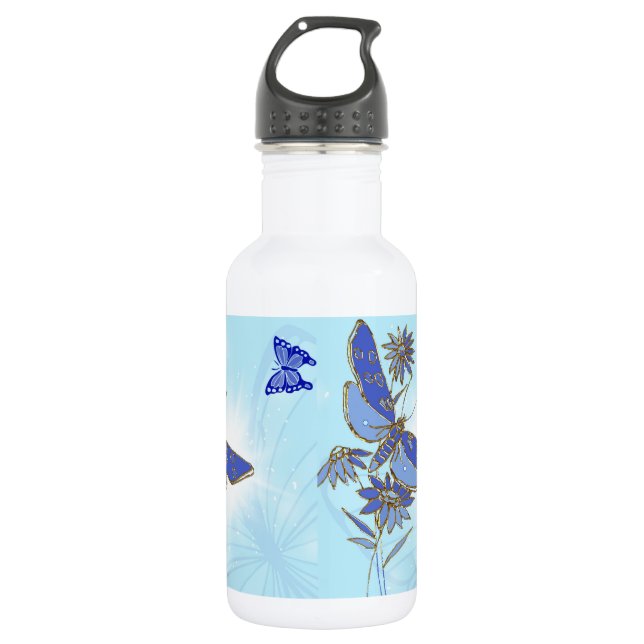 Bouteille D'eau Papillon bleu (Devant)