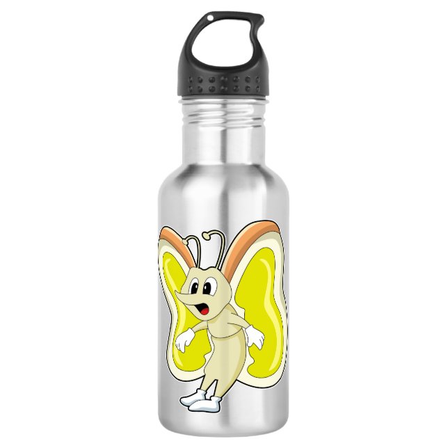 Bouteille D'eau Papillon jaune (Devant)