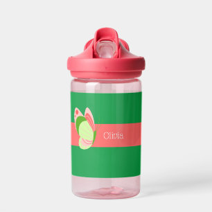 Bouteille D'eau Papillon rose et vert Enfants personnalisés