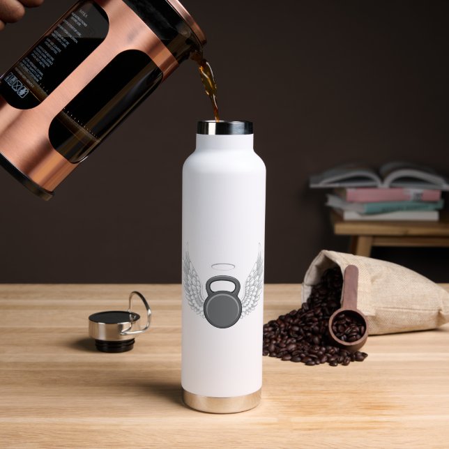 Bouteille D'eau Paradis des kettlebells (Café (pivoté))
