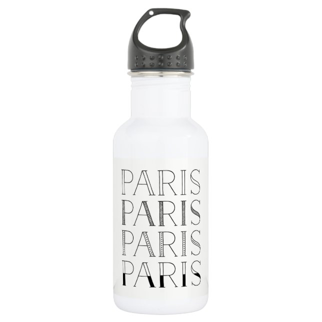 Bouteille D'eau Paris Paris | Inspiré par le français élégant (Devant)