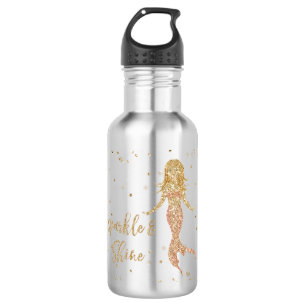 Bouteille D'eau Parties scintillant d'étincelle Aqua Gold Mermaid