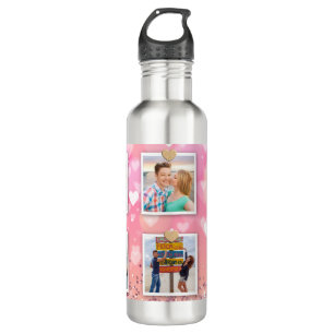 Bouteille D'eau Parties scintillant rose Amour Coeur 6 Photo Moder