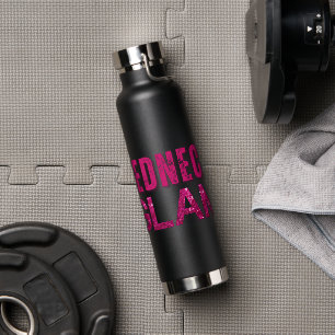 Bouteille D'eau Parties scintillant rose glam cou rouge sur noir
