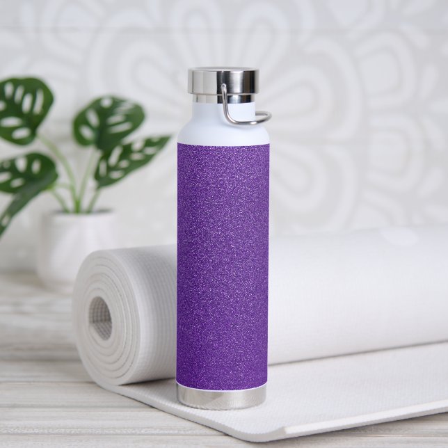 Bouteille D'eau Parties scintillant violette, Étincelle, Arrière - (Yoga)