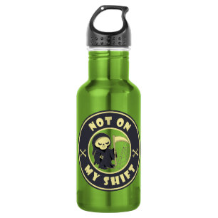 Bouteille D'eau Pas sur mon poste Grim Reaper Citation d'Halloween