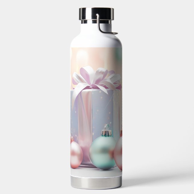 BOUTEILLE D'EAU PASTEL HOLIDAY CHRISTMAS PRESENTS AND BALLS (Droite)