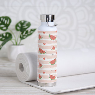 Bouteille D'eau Pastèques rouges, Coeurs, Grandes Pâtes, Motif d'é