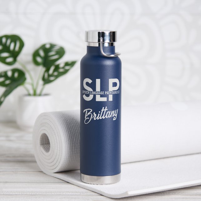 Bouteille D'eau Pathologiste du langage vocal SLP Personnalisé (Yoga)