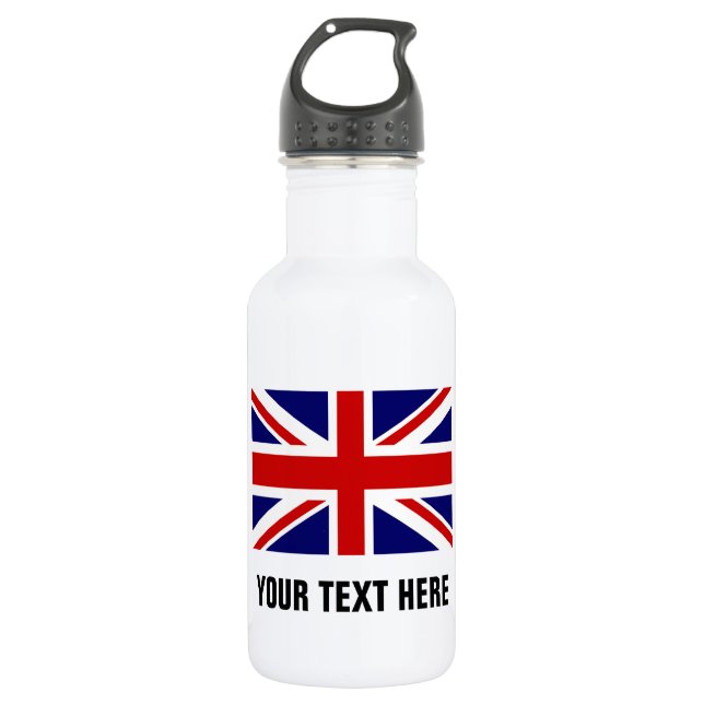 Bouteille D'eau Pavillon britannique Union Jack boisson personnali (Devant)