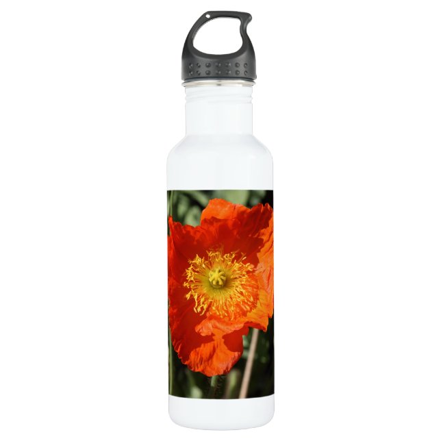 Bouteille D'eau Pavot gallois (orange) (Devant)