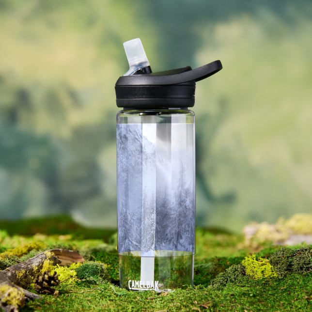 Bouteille D'eau Pays merveilleux d'hiver, brouillard, forêt d'épin (Extérieur)