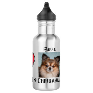 Bouteille D'eau Peace Love Chihuahua Amoureux de les chiens