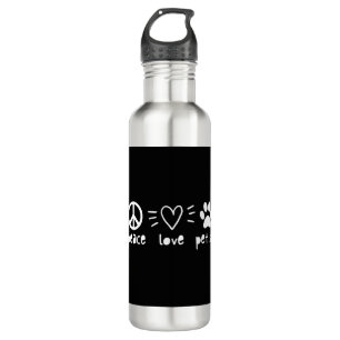 Bouteille D'eau Peace Love Pet Sit