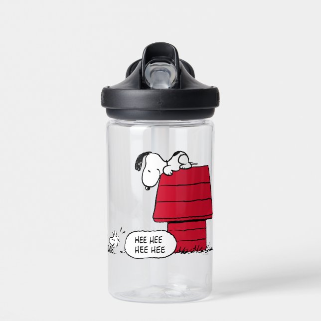 Bouteille D'eau PEANUTS | Motif rouge et noir (Avant)