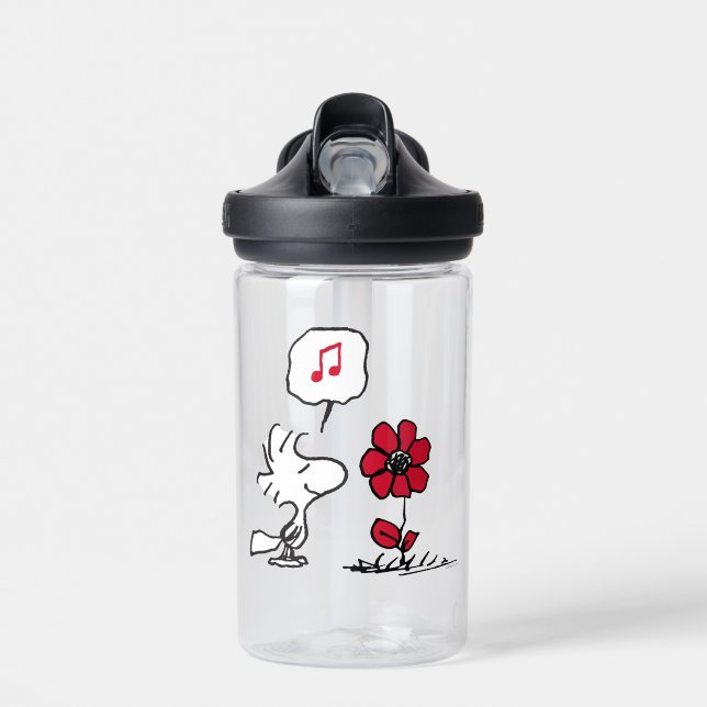 Bouteille D'eau PEANUTS | Motif rouge et noir (Avant)