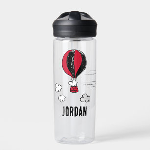 Bouteille D'eau PEANUTS   Motif rouge et noir   Ajouter Votre Nom