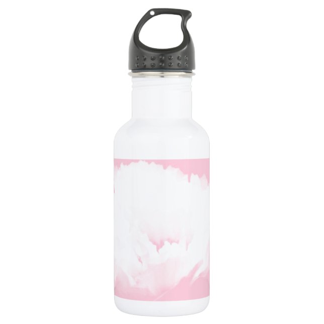 Bouteille D'eau Peine blanche rose douce - Floral (Devant)