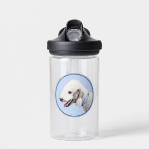 Bouteille D'eau Peinture de Bedlington Terrier - Art canin origina