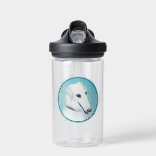 Bouteille D'eau Peinture de Borzoi (Blanc) - Joli Chien d'origine