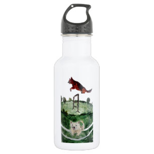 Bouteille D'eau Peinture de l'agilité du chien