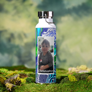 Bouteille D'eau Peinture numérique pour chaux bleu personnalisées