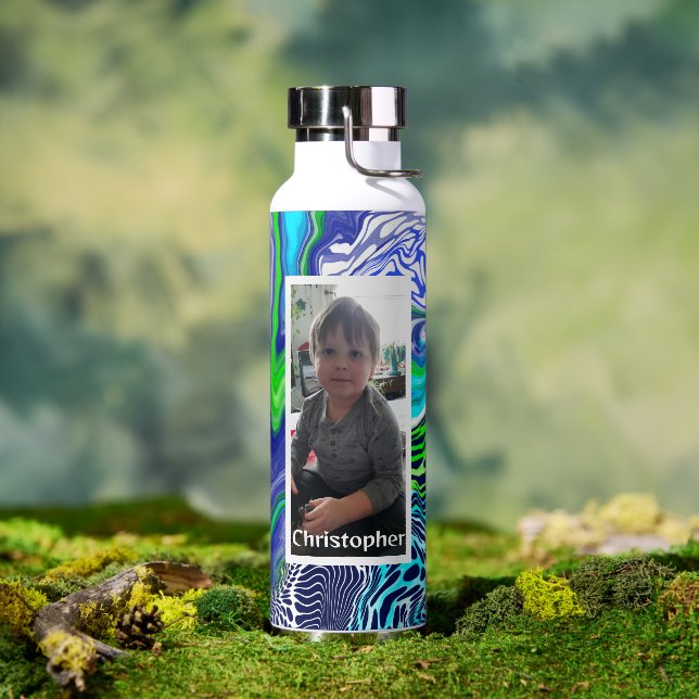 Bouteille D'eau Peinture numérique pour chaux bleu personnalisées (Extérieur)