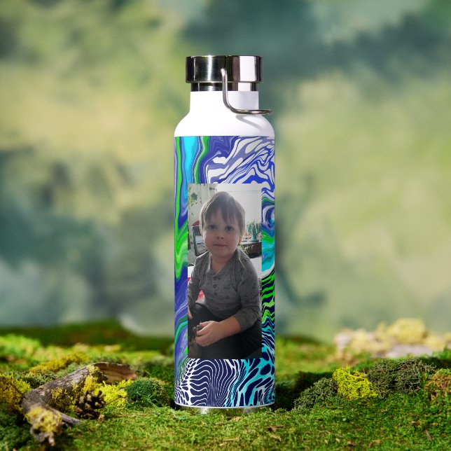 Bouteille D'eau Peinture numérique pour le bleu et la chaux Person (Extérieur)