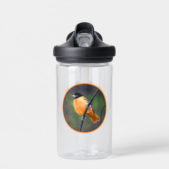 Bouteille D'eau Peinture Oriole - Art Oiseau Original (Avant)