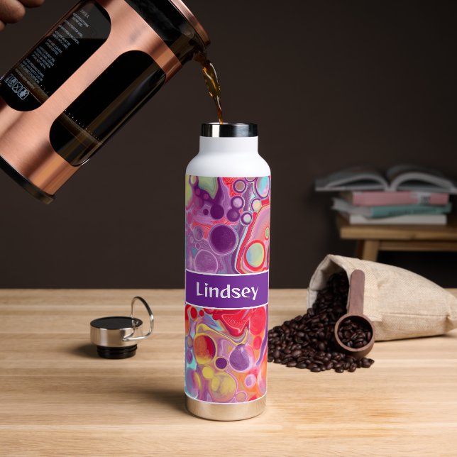 Bouteille D'eau Peinture personnalisée violet rouge pour la peintu (Gym)