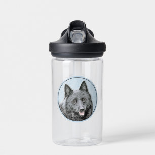Bouteille D'eau Peinture Schipperke - Jolie illustration originale