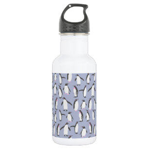 Bouteille D'eau Penguins d'hiver sans faille motif + vos idées