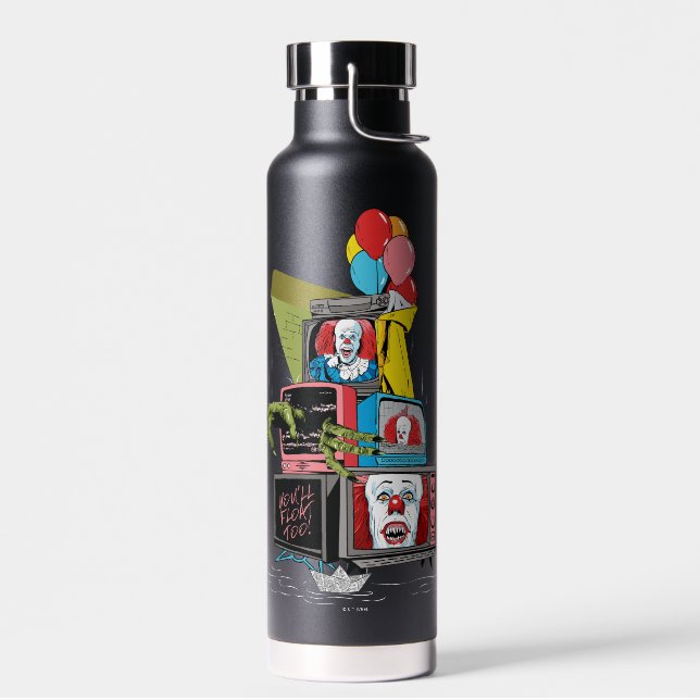 Bouteille D'eau Pennywise TV Stack classique - vous flotterez trop (Gauche)