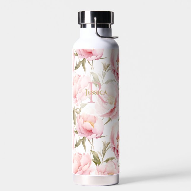 Bouteille D'eau Peony rose romantique (Gauche)