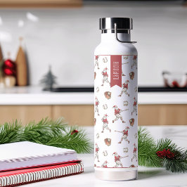 Bouteille D'eau Père Noël de baseball Noël personnalisé