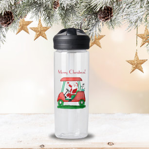 Bouteille D'eau Père Noël In Golf Panier Joyeux Noël