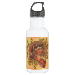 Bouteille D'eau Père Noël Leyendecker Antique Victorien