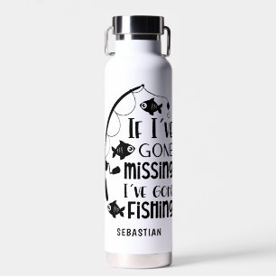 Bouteille D'eau Personalisé Funny Gone Fishing