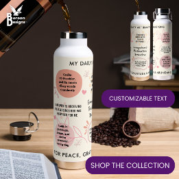Bouteille D'eau Personalized Christian Daily Affirmations Quotes