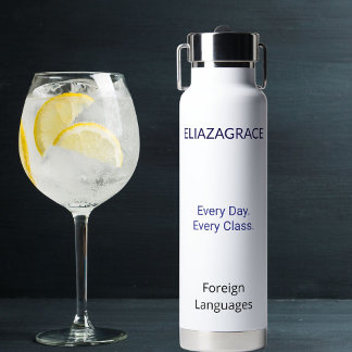 Bouteille D'eau Personalized Modern Cute Teacher Daily Essentials