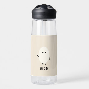 Bouteille D'eau personnage de riz mignon minimal kawaii drôle desi